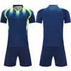 Uniformes Deportivos de Fútbol Transpirables de Secado Rápido Transfronterizos Uniformes de Entrenamiento para Competición de Equipos Estudiantiles Camisetas de Uniformes de Clase de Manga Corta para Adultos Ropa de Trabajo
