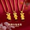 Vietnã ouro segurando coelho bonito coelho colar desejando coelho temperamento clavícula cadeia de jóias femininas Taobao fornecimento