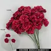 Arte Floral para Casamento Flor Vermelha Material de Fundo Decoração Ikebana Rosa Eucalipto Arranjo para Sala de Estar Interna