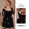 Roupa de Dormir Sexy para Mulheres Cuidadosamente Selecionada, Roupa com Apelo Emocional de Alto Nível, Saia de Ataque de Cama Estilo Abstinência, Camisola de Veludo Feminina Saia Ultracurta