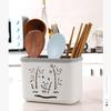 Soporte para Palillos de Panda para Uso Doméstico, Jaula Drenante para Palillos, Caja de Almacenamiento de Palillos para Cocina, Estante de Almacenamiento de Cubiertos para Mesa, Diseño Hueco a Prueba de Moho