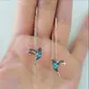 Pendientes de Alta Gama de Estilo Europeo y Americano de Moda con Diseño de Gota de Agua y Pájaro, Pendientes Exquisitos para el Uso Diario, Accesorios de Moda de Nicho