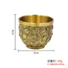 Copo de Vinho para Oferenda Dragão e Fênix de Cinco Bois em Latão Copo Pequeno para Reunião de Riqueza Estudo Chinês Mesa Ornamento Criativo Presente Decorativo