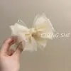 Pinza Banana Elegante de Malla a Cuadros con Lazo 2026 Nuevo Estilo para Cabello Grueso, Accesorio para el Cabello de Estilo Suave