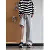 Pantalones Casuales Grises para Hombres y Mujeres 2025 Nuevos de Primavera y Otoño Rectos Sueltos de Pierna Ancha con Pantalones Deportivos y de Chándal Americanos Caídos Modernos