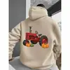 Sudadera con Capucha de Exportación Transfronteriza Estampado de Tractor Calabaza Moderna Amazon Wish Exportación Una Pieza Al Por Mayor
