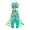 Princesa Jazmín Clásico Manga Abullonada Princesa Disfraz de cosplay Navidad Cos Vestido de Aladdín
