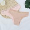 Ropa interior de algodón para mujer transfronteriza 40 hilos tipo T para hoyos talla grande sexy color liso Braguitas tipo T para niña