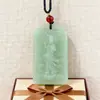 Nuevo Estilo Colgante Verde de Guanyin con Estilo Vintage, Colgante de Guanyin del Mar de China Meridional, Joyería de Cadena para Suéter, Suministro para Transmisiones en Vivo, Venta al por Mayor de Collares