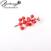 Frutos Vermelhos Simulação Fruta da Fortuna Frutos Vermelhos Azevinho Norte-Americano Frutos Vermelhos Decoração de Casa Enfeites 12 Cabeças Ano Novo Flores Xiao
