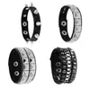 Pulsera Punk de Múltiples Capas Transfronteriza Moda Europea y Americana Pulsera de Cuero de Pareja Moda Joyería Pulsera Personalizada para Fotografía Callejera