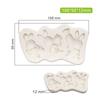 Cesta de flores de coelho da Páscoa Cenoura Flip Sugar Silicone Mold Chocolate Cake Decorative Mold Gesso Sabonete Mold