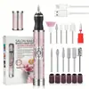 Lixador de Unhas Transfronteiriço, Máquina Profissional para Polir Unhas, Modelo Mini Portátil Recarregável, Conjunto Completo de Ferramentas para Remoção de Cutículas e Aparar Unhas