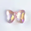 Electrochapado Acrílico Transparente UV Corbata de Moño Gruesa Cadena para Teléfono Móvil DIY Accesorios para el Cabello Agujero Recto Cuentas Sueltas Accesorios de Joyería Material Cuentas
