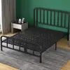 Cama de Hierro Moderna, Sencilla y Económica, Cama Individual de 1.35m, Dormitorio, Apartamento, Alquiler, Hogar, Cama con Estructura de Hierro