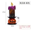 Lanterna de Abóbora em Pó para Halloween Transfronteiriça Luz de Vela Chama Luz de Caveira Luz Noturna Bar Decoração de Quarto Secreto Decoração