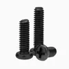Ventas Directas de Fábrica en Stock Cruz Negra Cabeza Redonda Venta al por Mayor M1-M6 Tornillos de Cabeza Plana Accesorios de Ferretería Acero Inoxidable Reparación