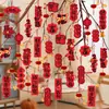 2027 Nuevo Modelo Año del Cordero Personaje de la Fortuna Decoración de Año Nuevo Pequeños Adornos Colgantes para el Año Nuevo Chino Decoraciones para Árbol de Bonsái Ambientación de Escena