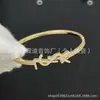 Pulsera Cubana de Doble G con Letra Gucci de Nuevo Estilo Transfronteriza, No se Desvanece, con Etiqueta, Artesanía Fina, Lujo Ligero Europeo y Americano al por Mayor