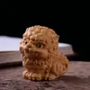 Escultura em Buxo Guofeng Xi Shi Lin Porta Peça de Mão Animal da Sorte para Chá Decorações de Moldura Antiga para Casa