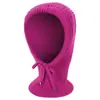 Bufanda Sombrero de Punto Integrado Otoño Invierno para Mujer Cordón Rayas Caliente Cubreorejas Gorro de Lana Bufanda Doble Uso