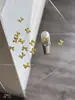 Arte de Unha Laço Joia de Liga Tridimensional Luxo Leve Dourado e Prateado Borboleta Oca Rebite Diamante de Unha Decoração Atacado
