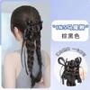 Peluca trenzada para niña, cola de caballo alta, lazo, pinza, trenza artificial, nueva trenza china de medio lazo, natural y esponjosa.