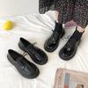 Zapatos Pequeños de Cuero Negros para Mujer Estilo Japonés Zapatos Jk Primavera 2025 Nuevos Estilo Británico Estilo Coreano Versátiles Zapatos Planos Retro