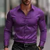 Camisas de Manga Larga para Hombre, Estilo Casual, Modernas y Tendencia, Estampado Digital 3D, Tallas Grandes, Casuales y Versátiles, Exportación Europea y Americana