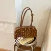 Bolsa tote casual personalizada com bolinhas Shuai Mijia, nova moda 2026 bolsa de ombro, bolsa de axila estilosa e atraente