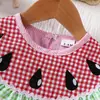 Vestido para Niña con Lindo Estampado de Sandía, Cuello Grande de Solapa, Vestido sin Mangas de Corte A, Vestido Ligero y Transpirable de Verano para Salir