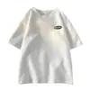 Camisa de manga corta oversize High Street gofrada casual de media manga liquidación retro americano verano pareja para elegir hombres