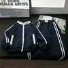 Popular Conjunto Estilo Coreano Otoño 2026 Nuevo Conjunto de Sudadera para Niños Niños y Niñas Sudadera Bordada Bloque de Color Conjunto de Dos Piezas