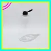 Botella Redonda Corta Transparente de 500 ml con Tapa Flip-Top Botella Flip-Top para Limpiador Facial Botella Dispensadora para Gel de Ducha Botella de Detergente para Ropa de 500 ml