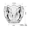 Estilo Europeo Portavelas de Vidrio Transparente Portavelas de Loto Quemador de Incienso Artículos Budistas Lámpara de Aceite Fragante Accesorios para Bodas Adornos Decorativos