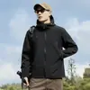 Chaqueta softshell para hombre, de una sola capa, impermeable, cortavientos, ligera, adecuada para primavera y otoño, chaqueta softshell funcional para exteriores