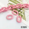Hebilla de cadena acrílica 14x 19 mm color caramelo colorido hebilla accesorios para llavero DIY cadena de equipaje