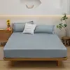 Lençol de elástico liso conjunto de quatro peças fronha de comércio exterior da Amazon roupa de cama lençol de elástico para colchão transfronteiriço