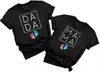 Camisetas Europeias Transfronteiriças para Mãe e Pai Roupas Combinando para Casais Pai e Mãe