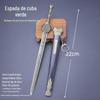 Antiga arma fria Cao Cao Wu Shen Zhao Zilong espada verde 22 cm Pei bainha liga arma modelo coleção ornamentos