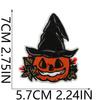 Gato Fantasma de Halloween Adesivos de Tecido Bordados Decoração de Feriado Flores Bruxa Selo Bordado Adesivos de Patch para Bicicleta