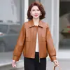 Chaqueta corta para madres petite, nuevo estilo otoño 2026, abrigo vintage y elegante de piel sintética