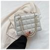 Outono 2025 Nova Xadrez Cor Doce Coreana Moderna Transversal Bolsa Feminina Retrô Casual Moda Corrente Ombro Único Pequena Bolsa Quadrada