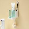 Suporte Multifuncional para Escova de Dentes Caixa Classificadora de Higiene Pessoal Doméstica Suporte de Parede Sem Perfuração para Copo de Dente
