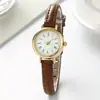 Comercio Exterior Transfronterizo Estilo Retro Simple Números Romanos Pequeño Cuarzo Correa de Cuero Reloj de Mujer Reloj de Cuarzo