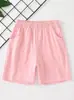 Pantalones Cortos Deportivos de Verano para Niños y Niñas, Pantalones de Cinco Puntos de Color Sólido, Pantalones Rectos Deportivos Casuales para Niños Medianos y Grandes