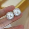 Accesorios de perlas DIY Plata de ley S925 moda hermosos aretes aretes soporte vacío aretes de jade Material de soporte de plata Mujeres