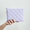 Bolsa de Maquillaje con Lazo Bordado Acolchado, Monedero Portátil, Estuche para Papelería, Estuche para Lápices Multifuncional de Gran Capacidad