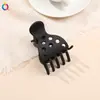 Pinza para el cabello vintage de carey hecha de material de PC para mujer, Pasador de alta gama con estampado de leopardo para recogidos en la parte trasera de la cabeza, Accesorio para el cabello tipo pinza de tiburón