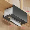 Caja de Pañuelos para Gabinete de Cocina Colgante Instalación sin Clavos sin Herramientas Acero al Carbono Boca Abajo Baño Lavado de Cara Almacenamiento Portapapeles